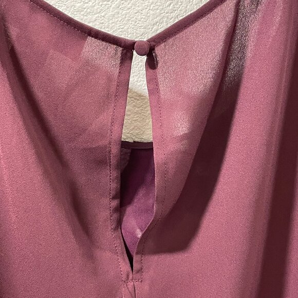 LANE BRYANT Burnout Velvet Sheer Short Raglan Sleeve Top Burgundy Women 18/20 - Picture 6 of 8